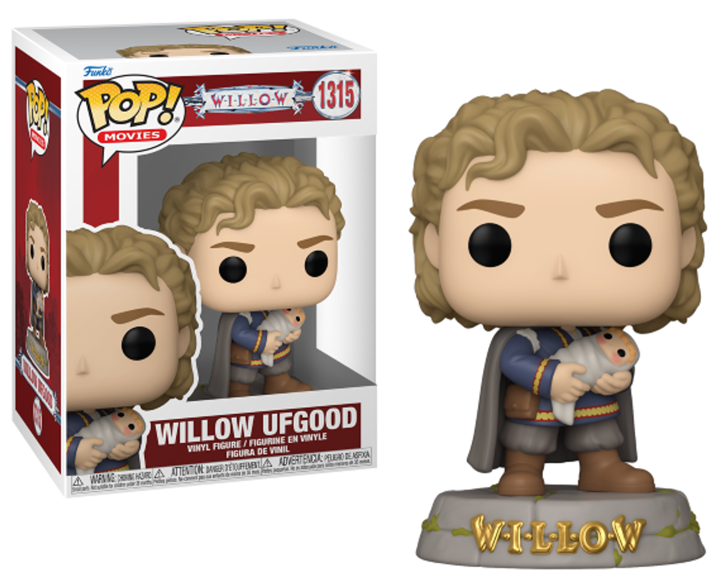 Figura Funko Pop di Willow Ufgood in scatola, statuetta, Willow tiene un bambino.