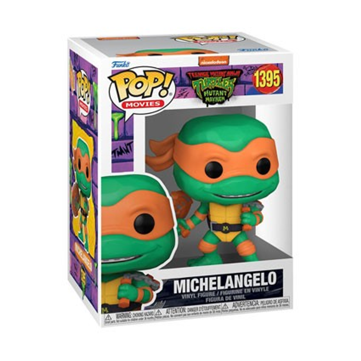 Michelangelo-Actionfigur in einer Box.