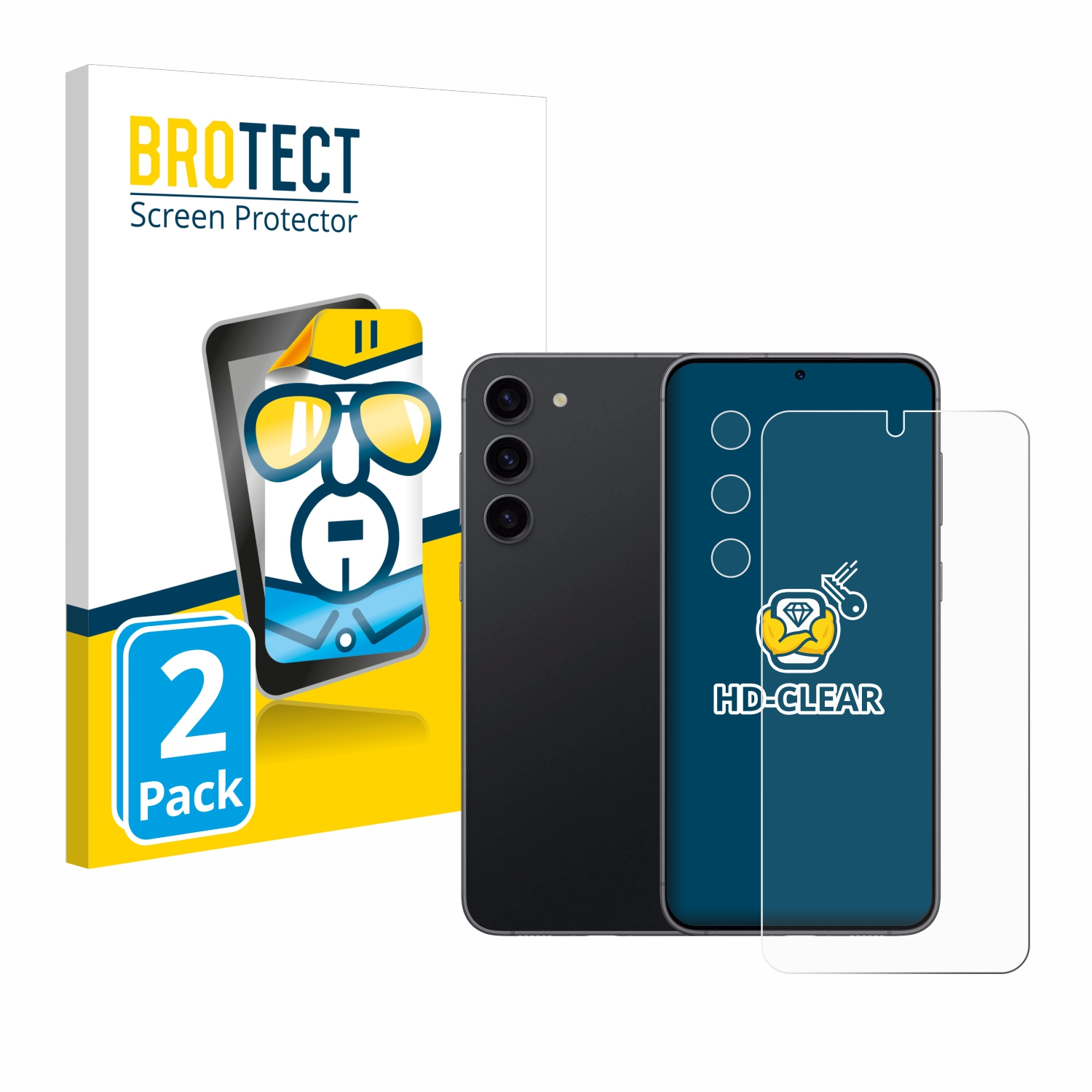 klare Samsung BROTECT 2x Galaxy Schutzfolie(für S23)