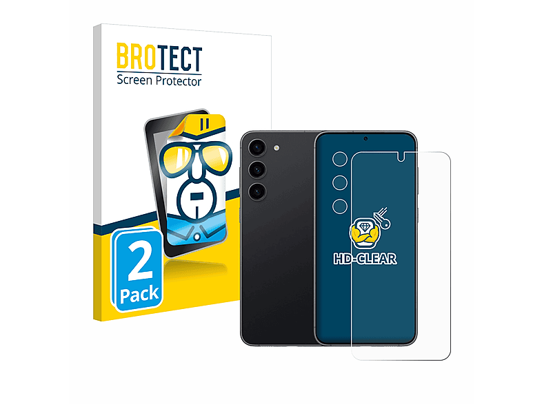 BROTECT 2x klare Schutzfolie(für Samsung Galaxy S23)