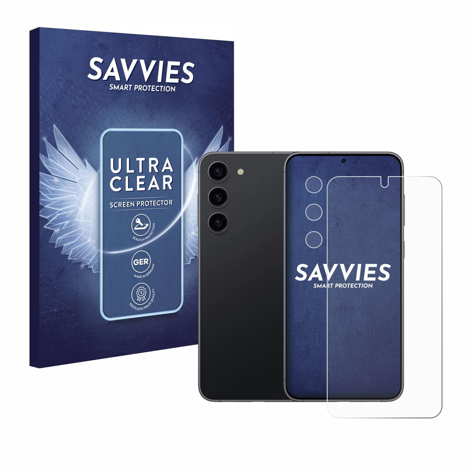 SAVVIES 18x klare Schutzfolie(für Samsung Galaxy S23)