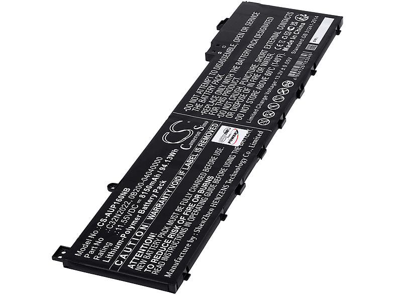 POWERY Akku für Asus Pro 16X M7600QE-L2063T Li-Polymer Akku, 8150mAh