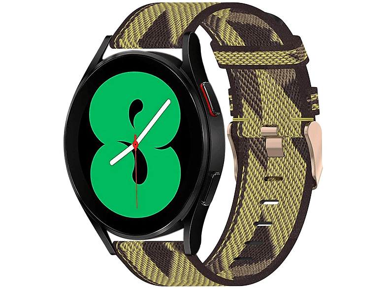 WIGENTO Gewebtes Nylon Ersatzarmband, 40 5 46 Pro 6 6 / 42 Galaxy Sport 43 Watch / 47 mm, Band, 45mm / Watch 4 4 Watch 44 / mm Samsung, Armband mm / / 5 Gelb Classic