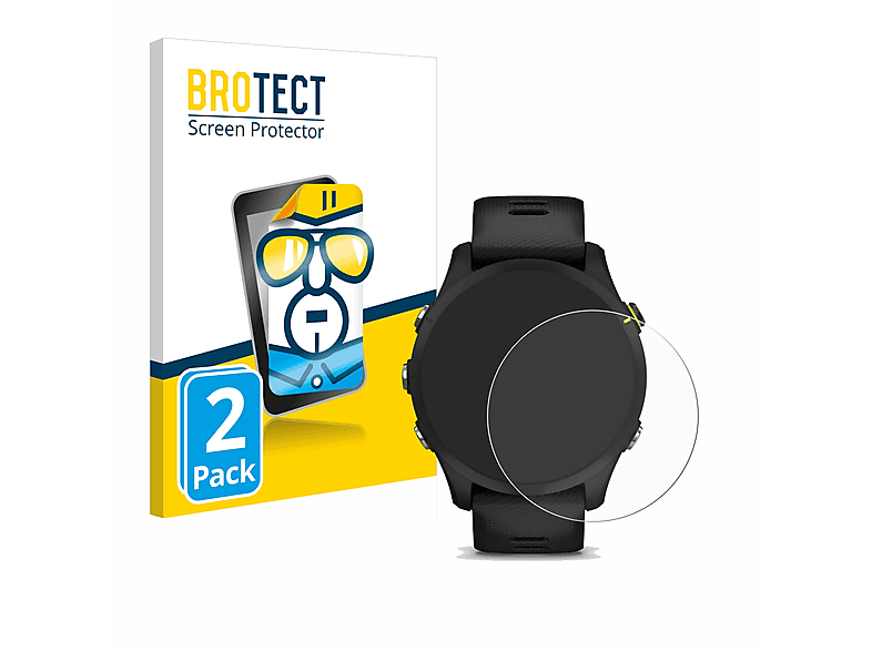 BROTECT 2x klare transparente Schutzfolie (für Garmin Forerunner 255)