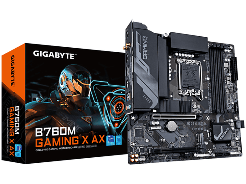 GIGABYTE B760M Gaming X AX Mainboards schwarz