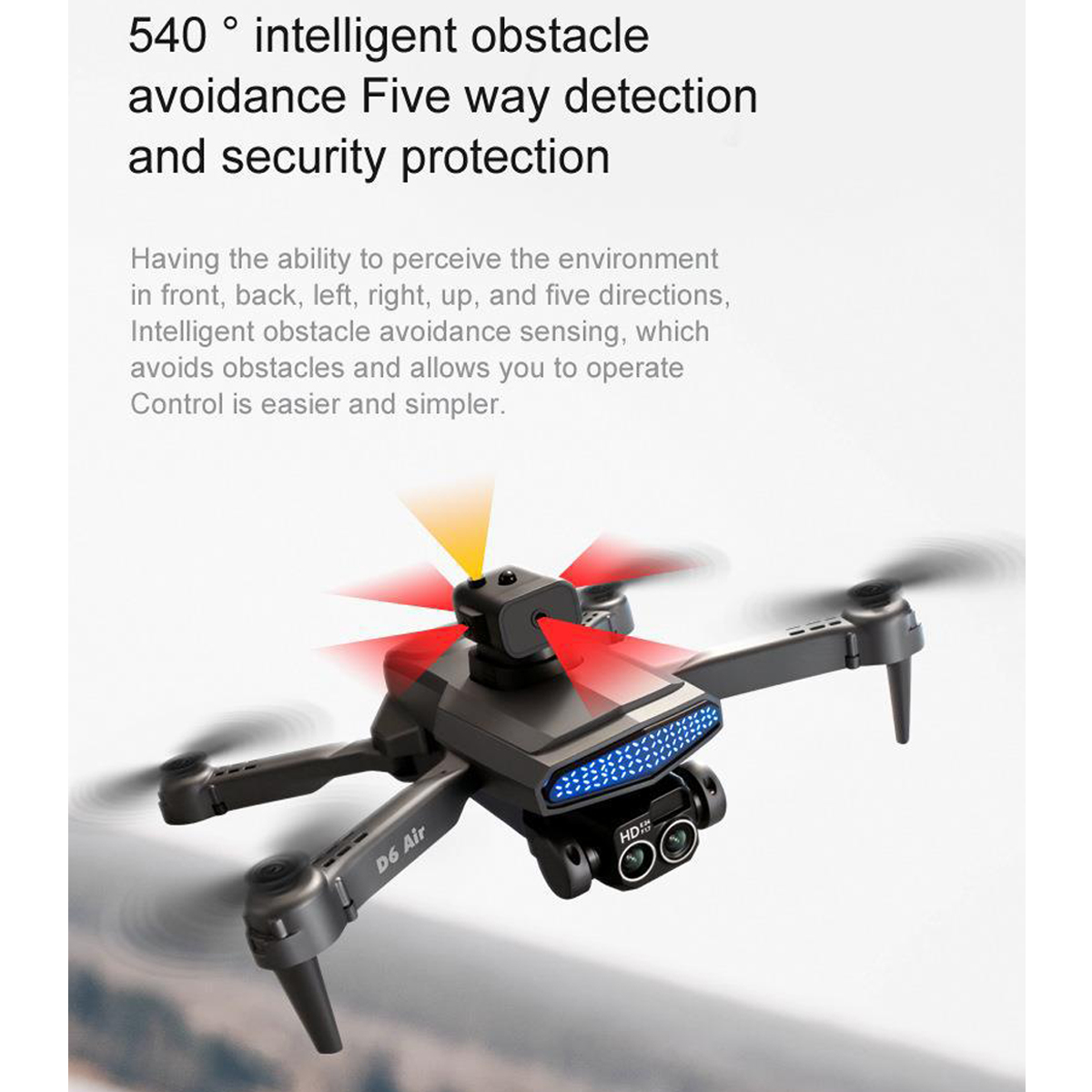 ESC Fluss BYTELIKE Hindernisvermeidung optischer RC-Flugzeug grau HD-Luftbildaufnahmen Drohne, Drohne