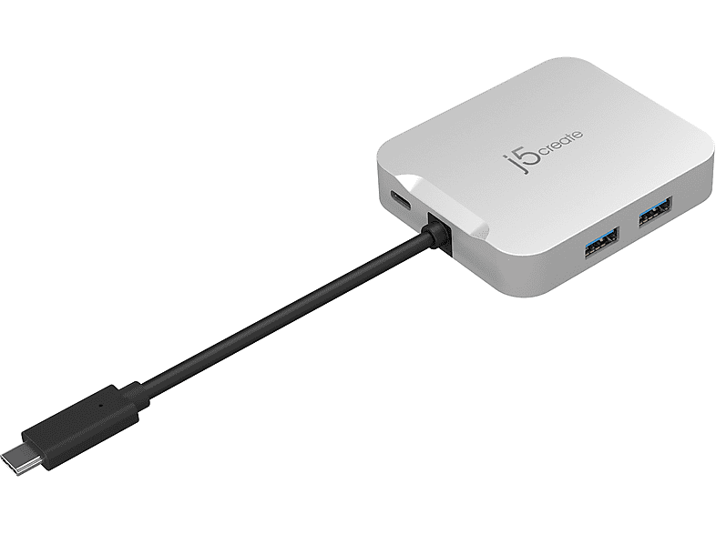 J5CREATE JCD391-N PD Silber Elite 4K60 Hub, Multi-Port, USB USB-C