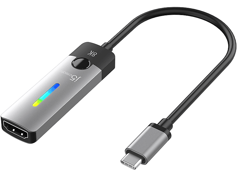 Space J5CREATE HDMI USB-C-zu-HDMI JCA157-N Gray/ Adapter, 2.1-8K Schwarz