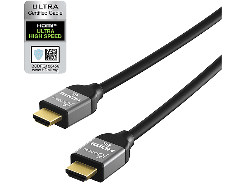 Schwarz Kabel, HDMI Ultra und Speed JDC53-N Grau 8K UHD High J5CREATE
