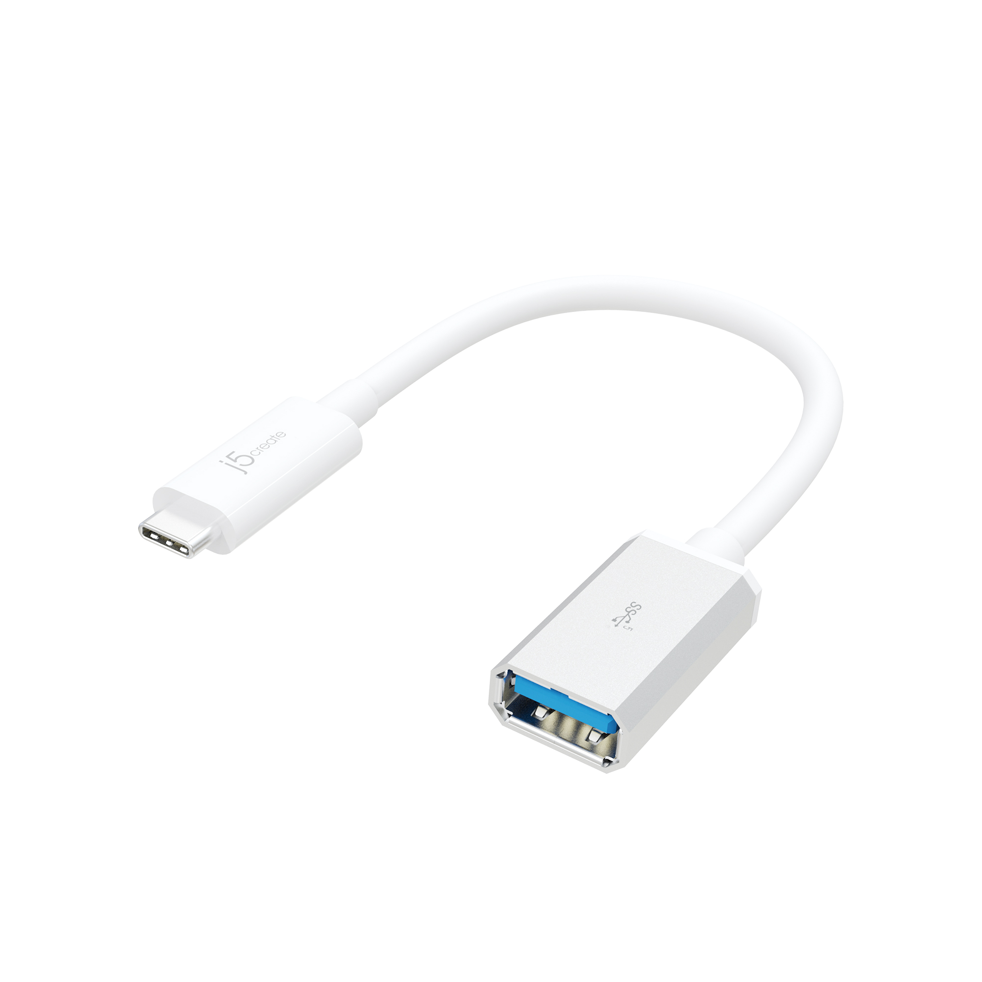 Type-A und JUCX05-N Weiß 3.1 Silber J5CREATE USB zu USB-C Adapter,