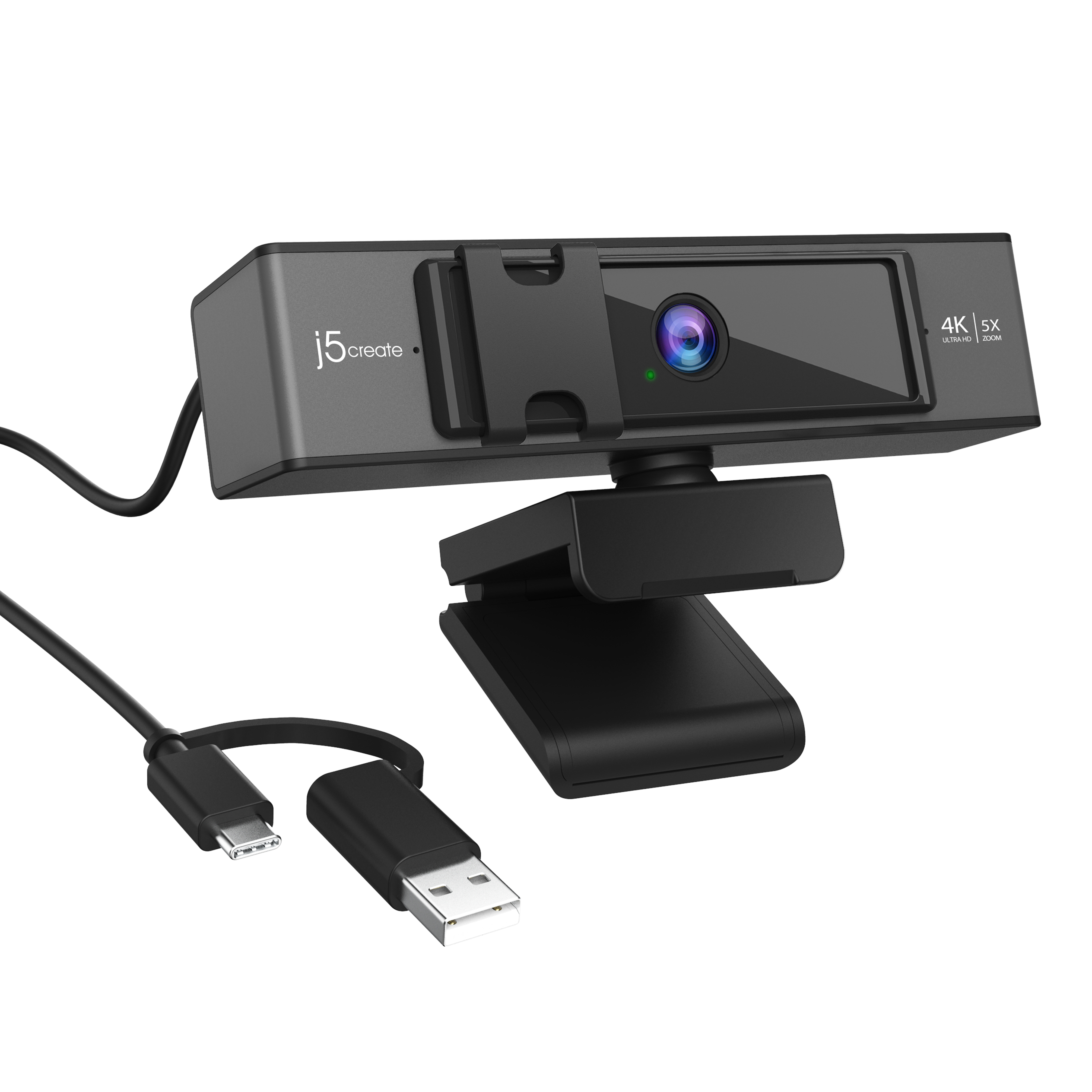 Zoom Webcam J5CREATE Digital USB Ultra JVCU435-N Control 5x 4K HD Remote