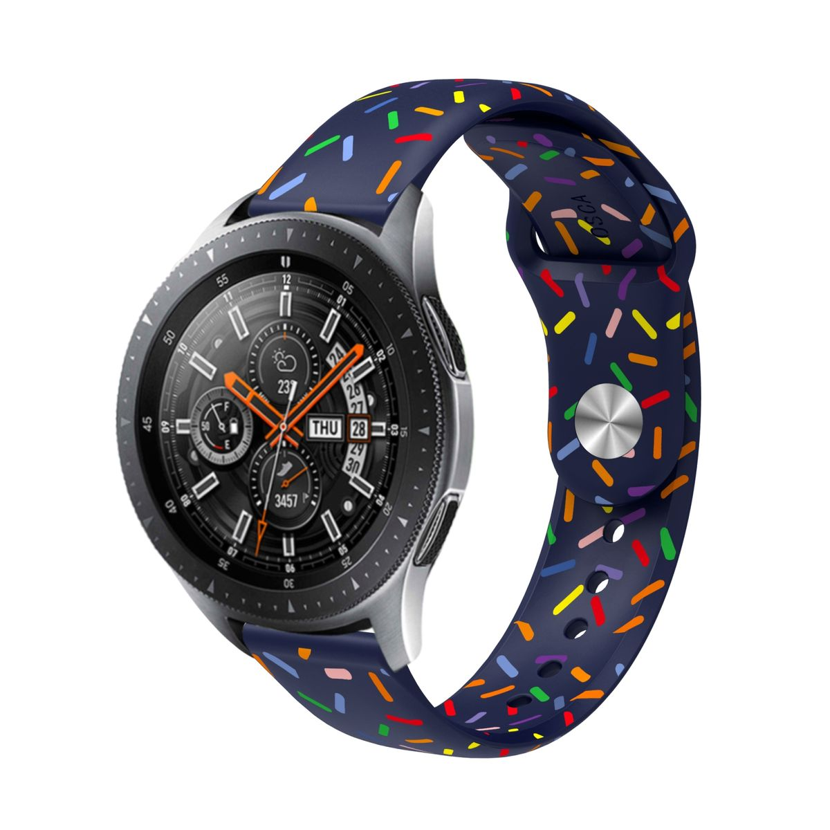 Watch WIGENTO 4 / / Samsung, Verschluss, Band / Blau 45mm / Watch / praktischen / 42 44 mm Design Pro Silikon Watch 6 Galaxy 5 6 46 43 mm 4 47 40 mm, Sport mit Classic 5 Ersatzarmband,