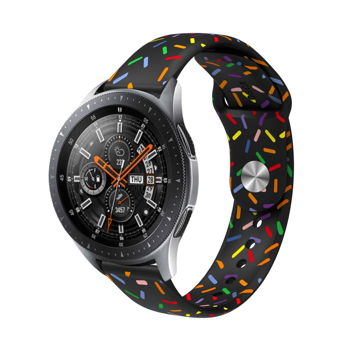 Samsung, / 5 Schwarz mm / 40 mm, Band 5 43 44 Classic Silikon / / Verschluss, Ersatzarmband, mit 45mm / Watch Galaxy / 42 praktischen 6 4 Design 47 Sport Watch Watch 6 46 WIGENTO mm Pro 4