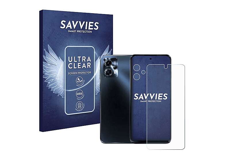 SAVVIES 18x klare Schutzfolie(für Motorola Moto G13)