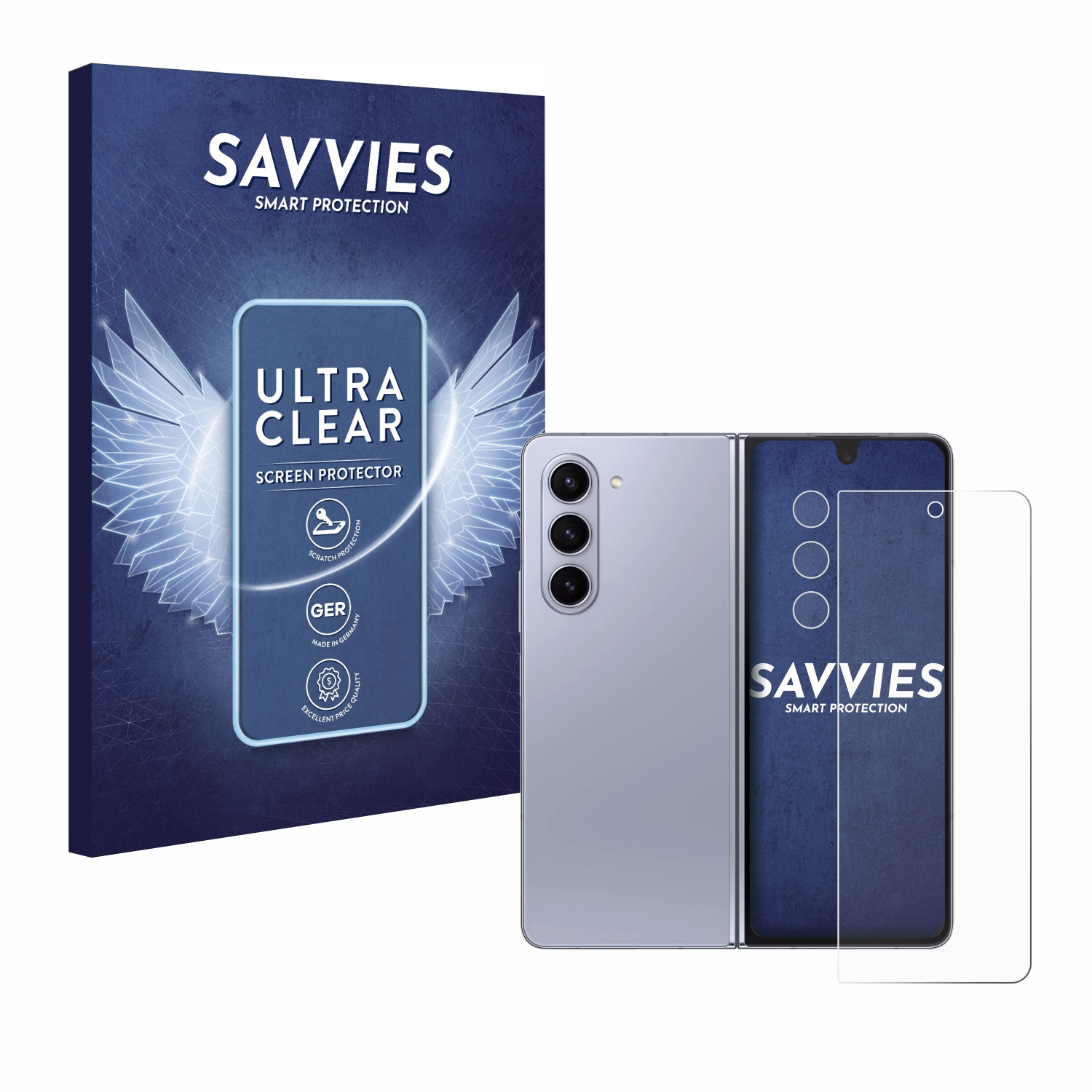 SAVVIES 18x Fold Samsung Z 5) Galaxy klare Schutzfolie(für