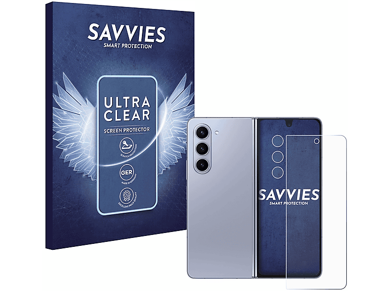 SAVVIES 18x klare Schutzfolie(für 5) Z Galaxy Fold Samsung