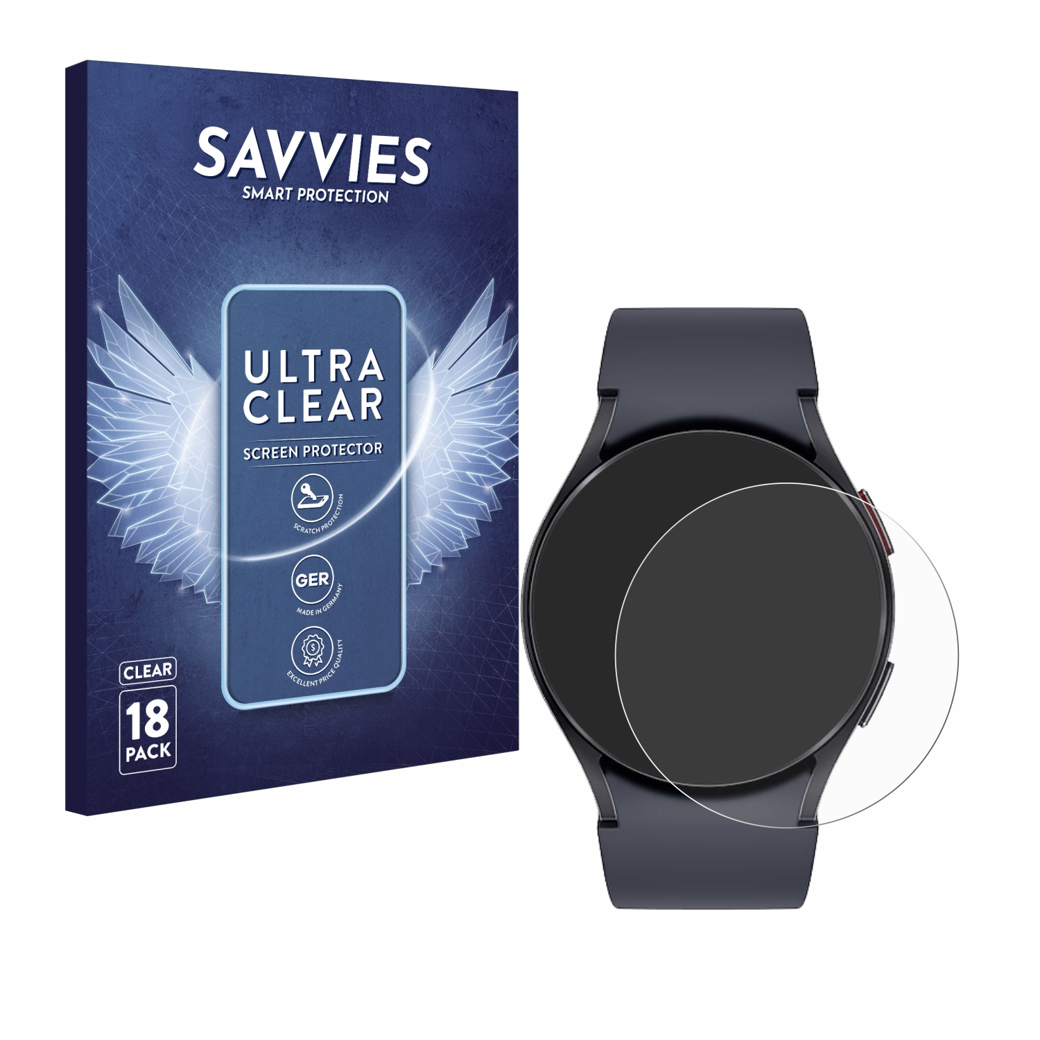 SAVVIES 6 Watch klare 18x Galaxy mm)) Schutzfolie(für Samsung (44