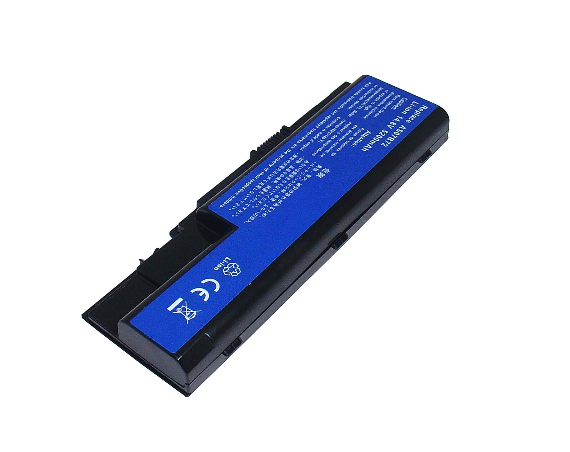 Laptop für Aspire 5200 mAh Akku, Acer Li-Ion 14.80 Volt, POWERSMART 5520-T38P12,5520-T38P8,AK.008BT.055,AS07B32,AS07B42