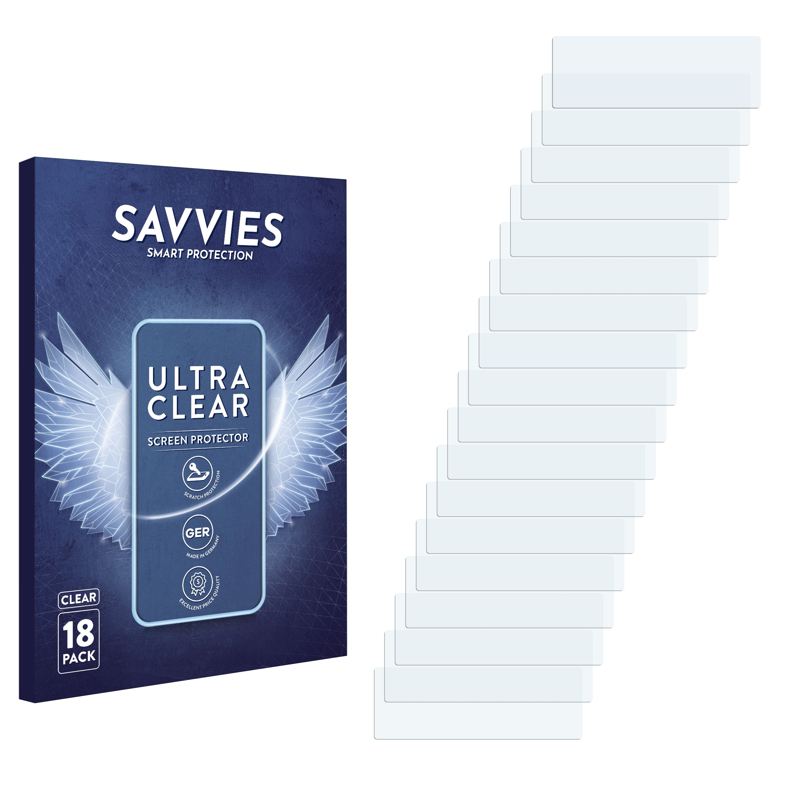 SAVVIES 18x klare Schutzfolie(für AEG 6000 Einbaubackofen BPS33102ZM) Serie
