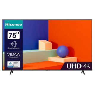 TV LED 75" - HISENSE 75A6K MPN, UHD 4K, Quad Core, Smart TV, DVB-T2 (H.265), Negro