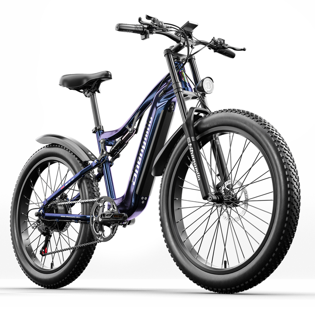 Elektrofahrrad Höchstgeschwindigkeit Unisex 17.5Ah Mountainbike Zoll, (Laufradgröße: Dirtbike, 26 Blau) Unisex-Rad, 1000W SHENGMILO 48V MX03 840Wh, Motor, 40km/h BAFANG