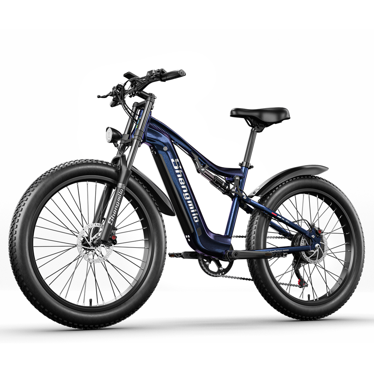 1000W BAFANG-Motor MX03, Unisex-Rad, Zoll, (Laufradgröße: 48V Elektrofahrrad Rahmen 26 Blau) aus Mountainbike SHENGMILO Aluminiumlegierung, 840Wh, Modisches