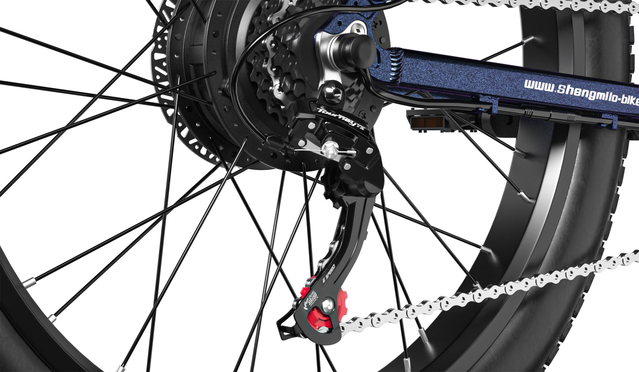 SHENGMILO MX03-Elektrofahrrad für 26 Blau) Unisex-Rad, Mountainbike 48-V-17.5-Ah-Akku (Laufradgröße: Zoll, austauschbarer Stoßdämpfung, vollgefederte Erwachsene, 840Wh