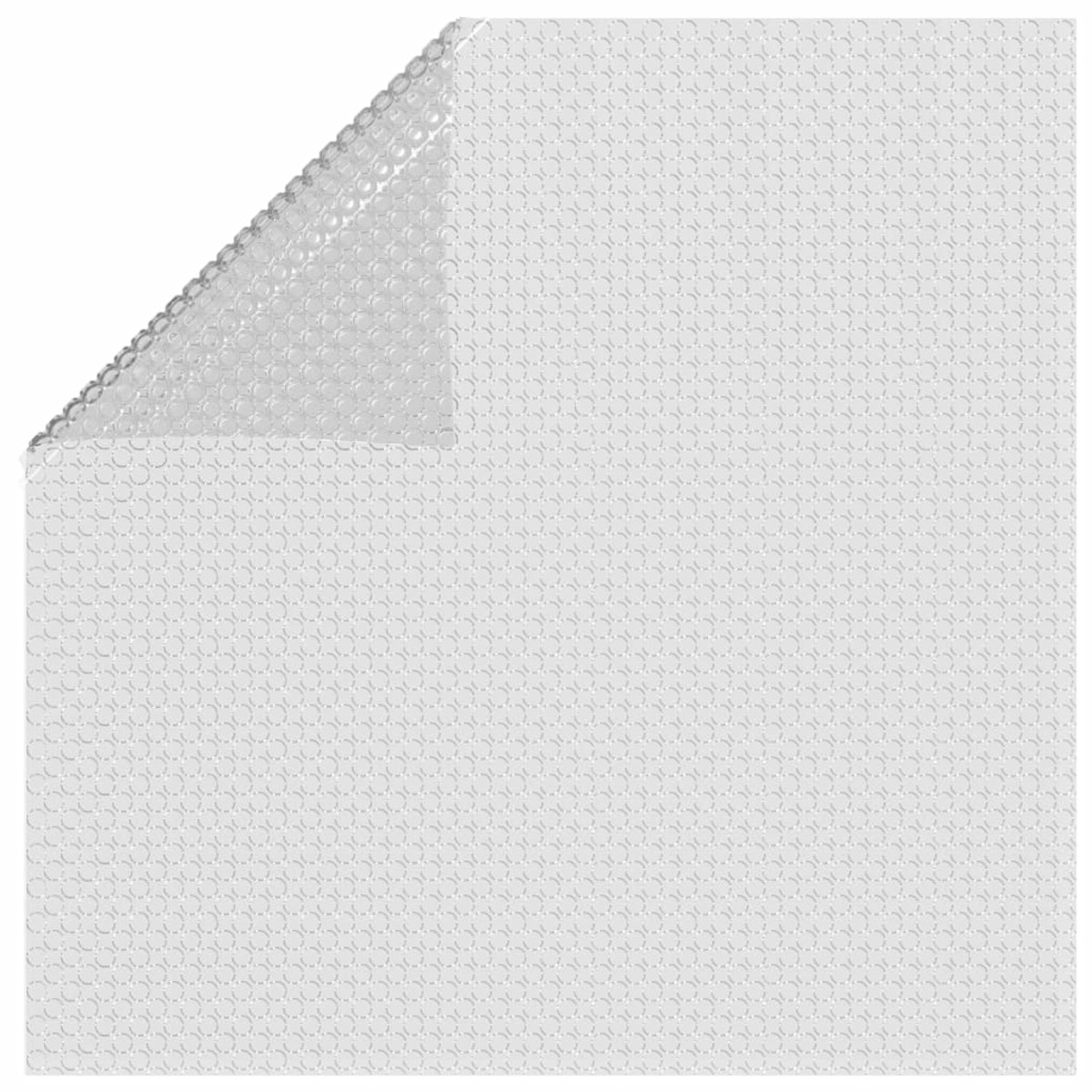 Weißes, kreisförmiges, Noppenfolien-ähnliches Material. Eine Ecke ist umgefaltet.