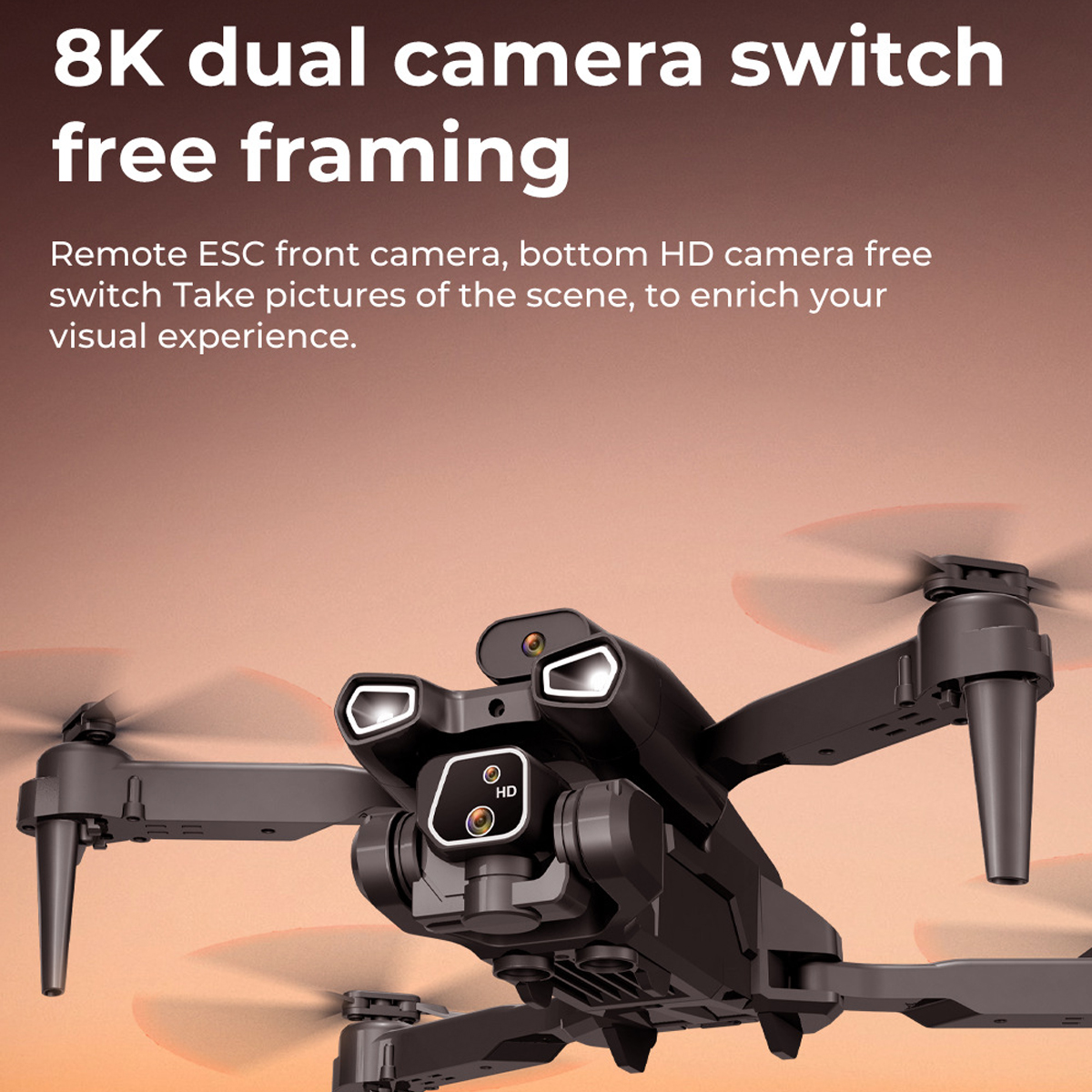 Drohne, fest Echtzeit-Luftbildfotografie optischer hoch Quadcopter Drohne Fluss HD schwarz BYTELIKE