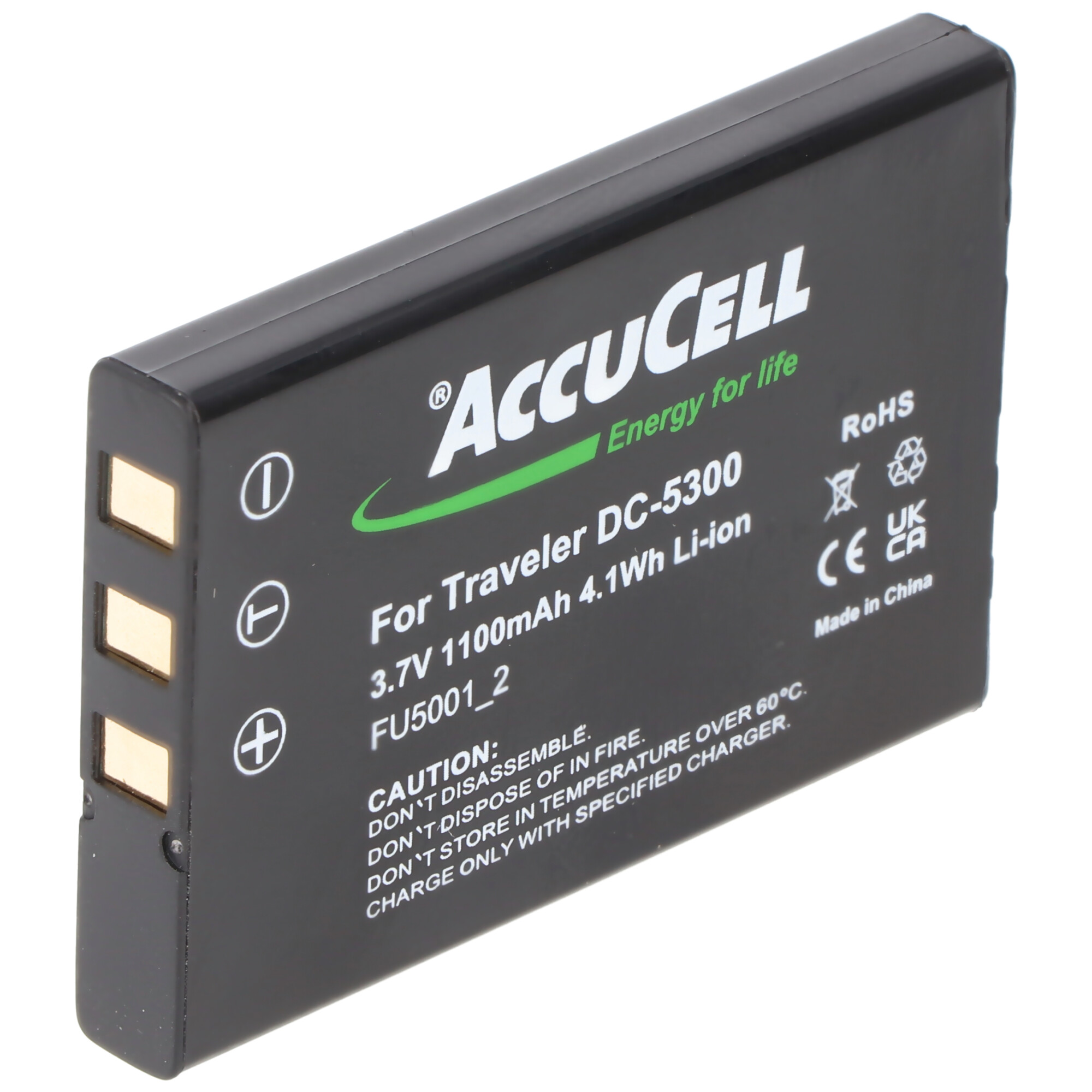 ACCUCELL Akku passend für CPF-1133, GPS-Akku, Li-Ion CP-FU-NP60-1100CM, - 1100mAh 1100 X-Series, Lithium-Ionen FALK mAh