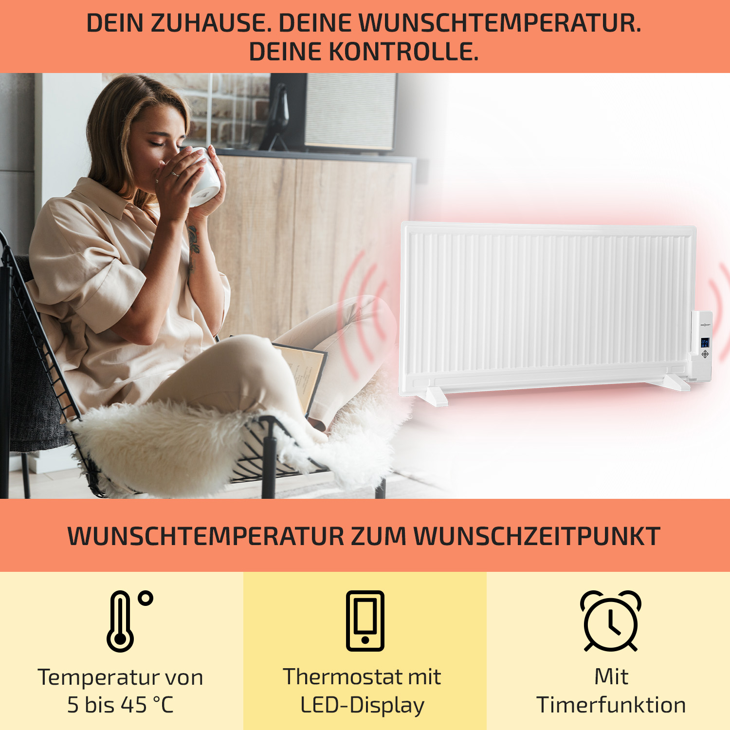 ONECONCEPT Wallander Ölradiator (1000 Watt)