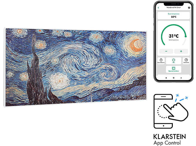 (700 Art Infrarot-Heizung Watt) Smart KLARSTEIN Air Wonderwall