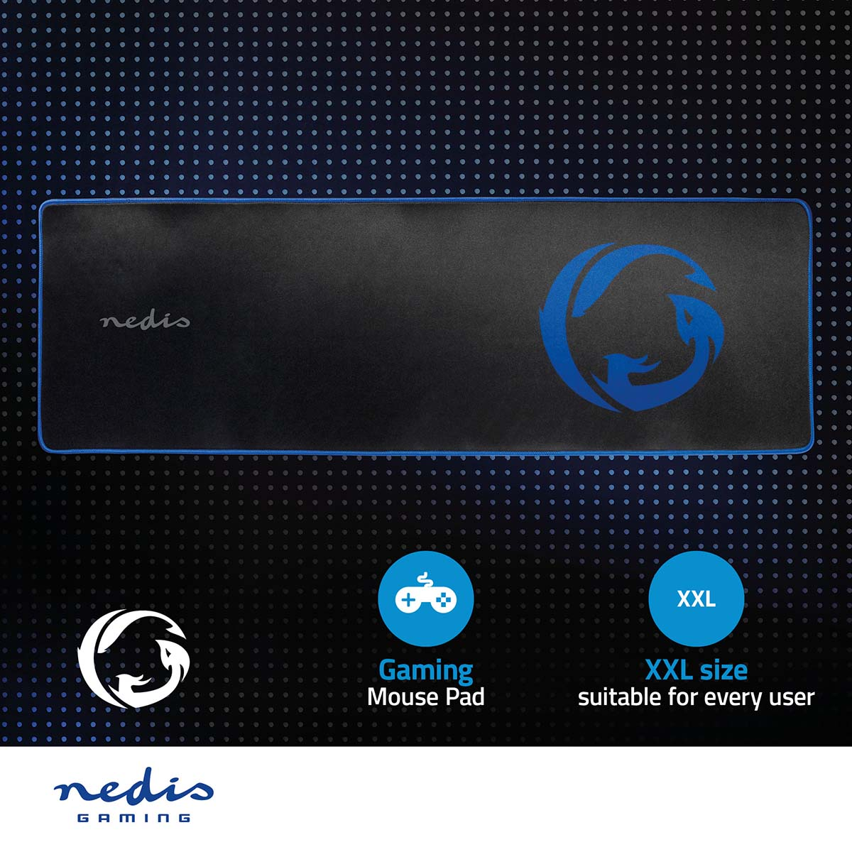 NEDIS GMPD300BK Mauspad mm x (300 mm) 920