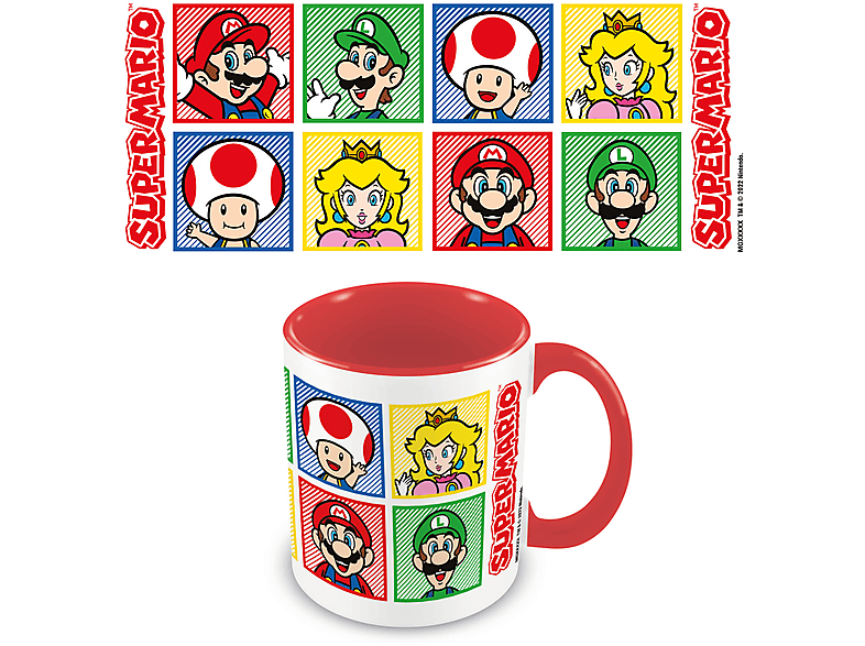 Tasse koloriert - Super Mario Red