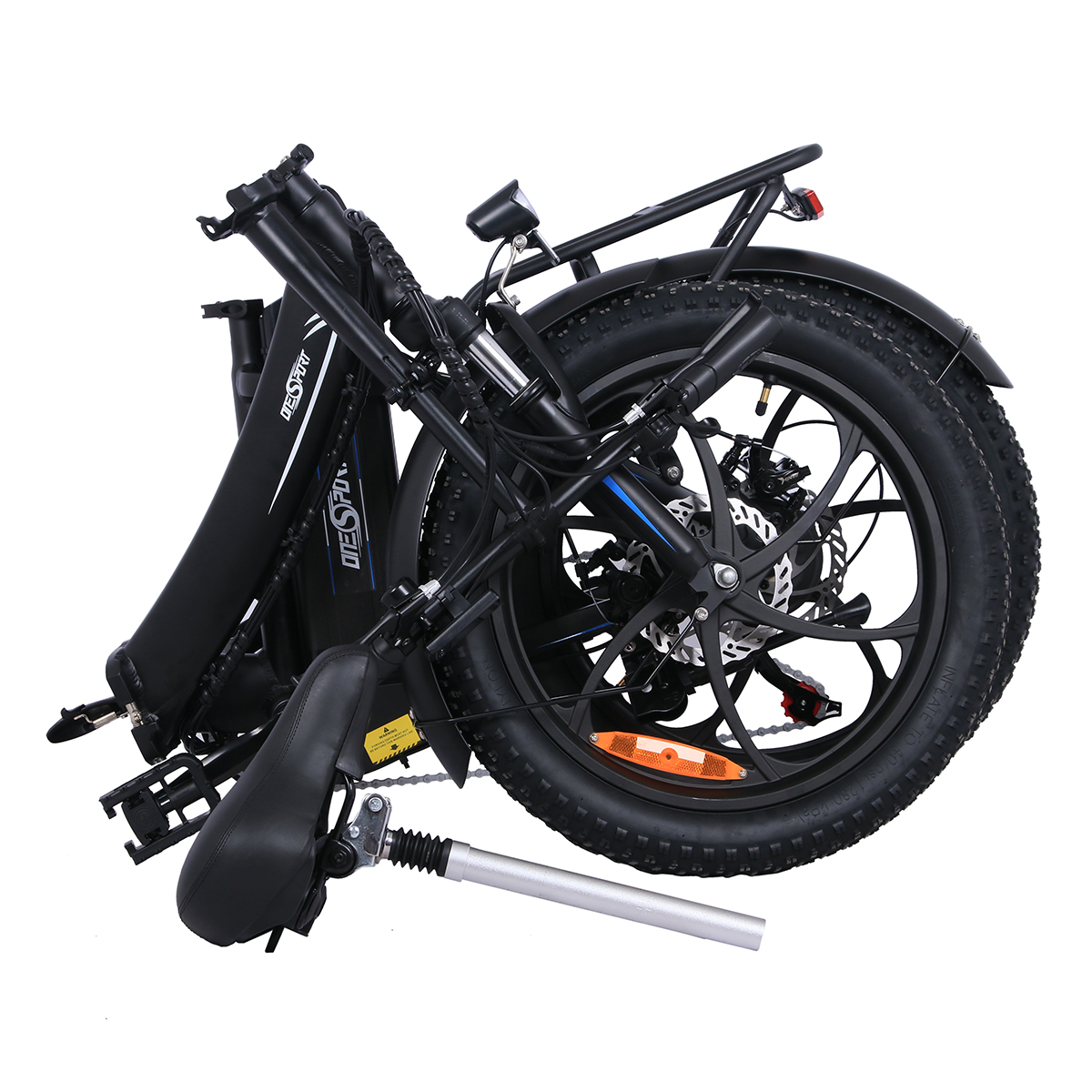 ONESPORT E-Bike (Laufradgröße: 48-V-15-Ah-Akku 20 Kompakt-/Faltrad Schwarz) Zoll, Unisex-Rad