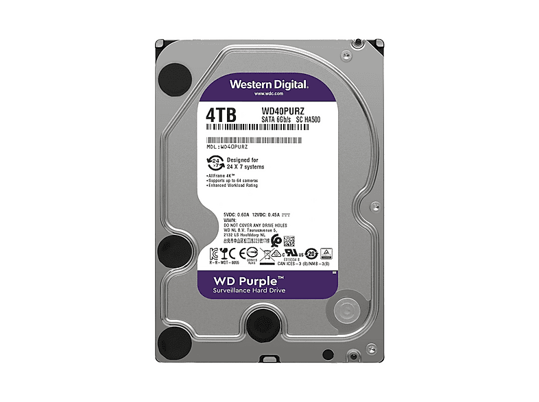 WD Purple 4TB HDD WD40PURZ 4台セット Amazon | 【整備済み品】Western Digital 4TB WD Purple 監視システム