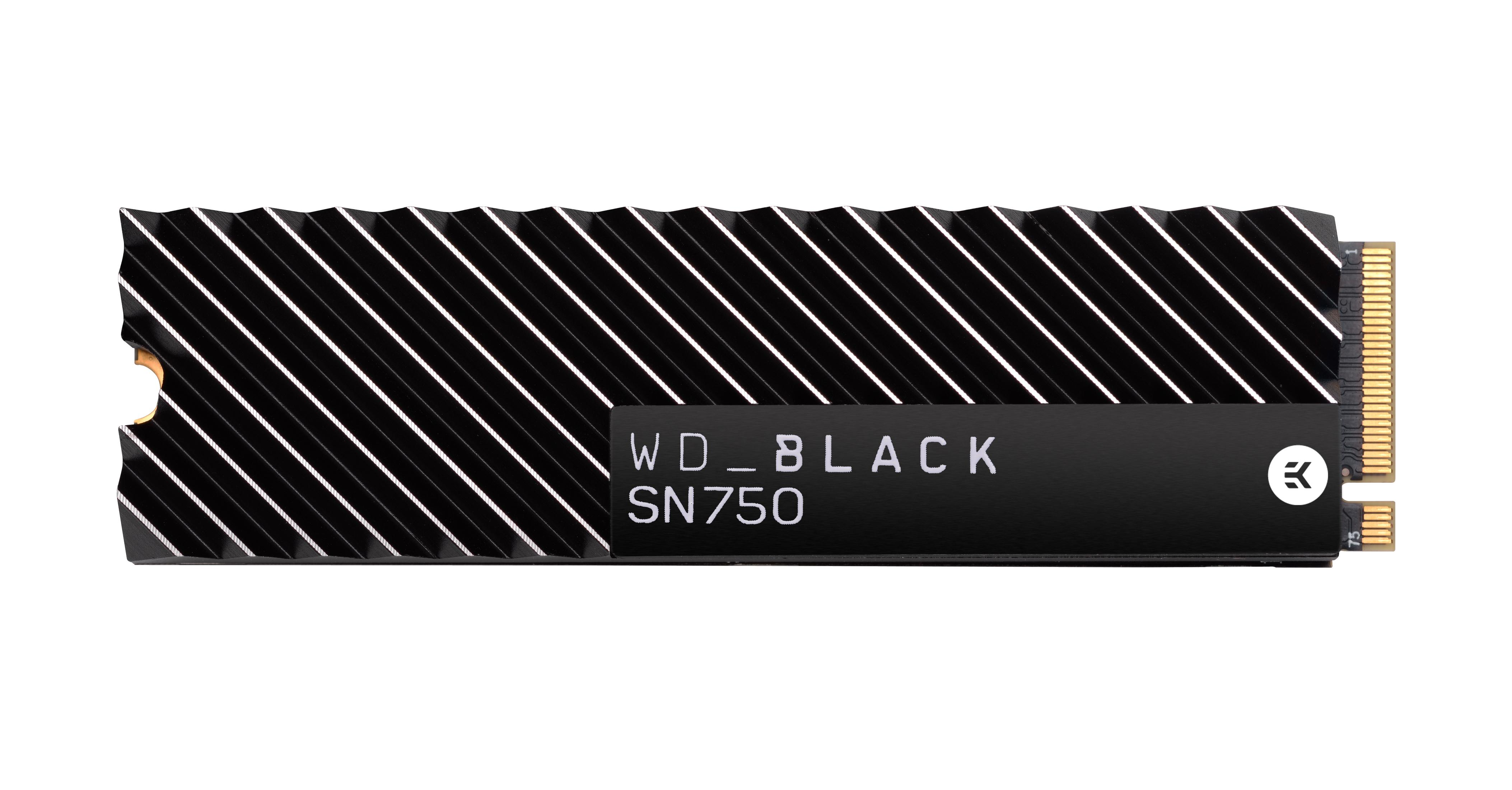 WESTERN DIGITAL WDS500G3XHC HEATSINK, BLACK GB, 500 NVME intern 500GB SN750 SSD