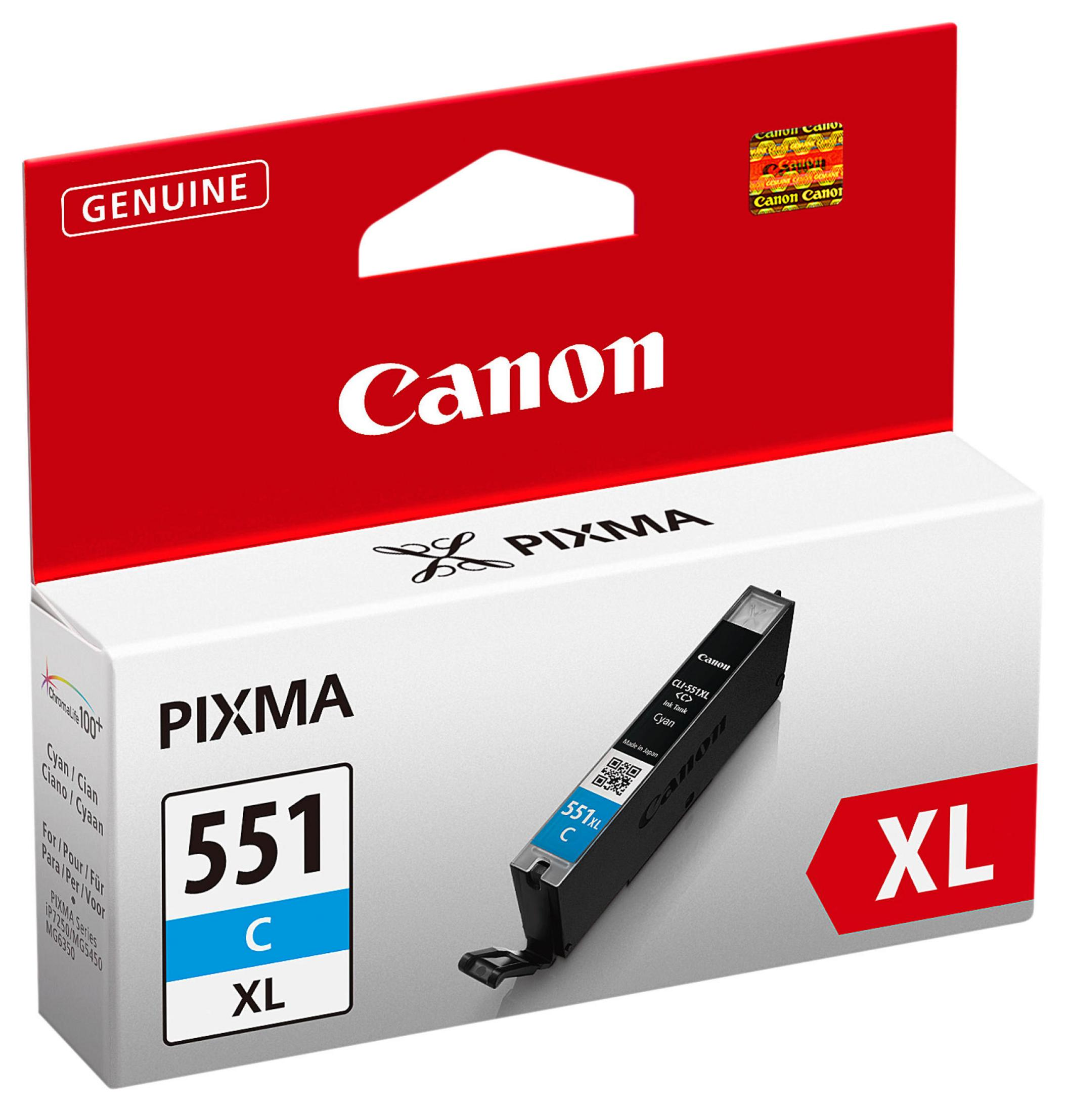 CANON CLI-551XLC Kartuş Mürekkep baskı Mavi