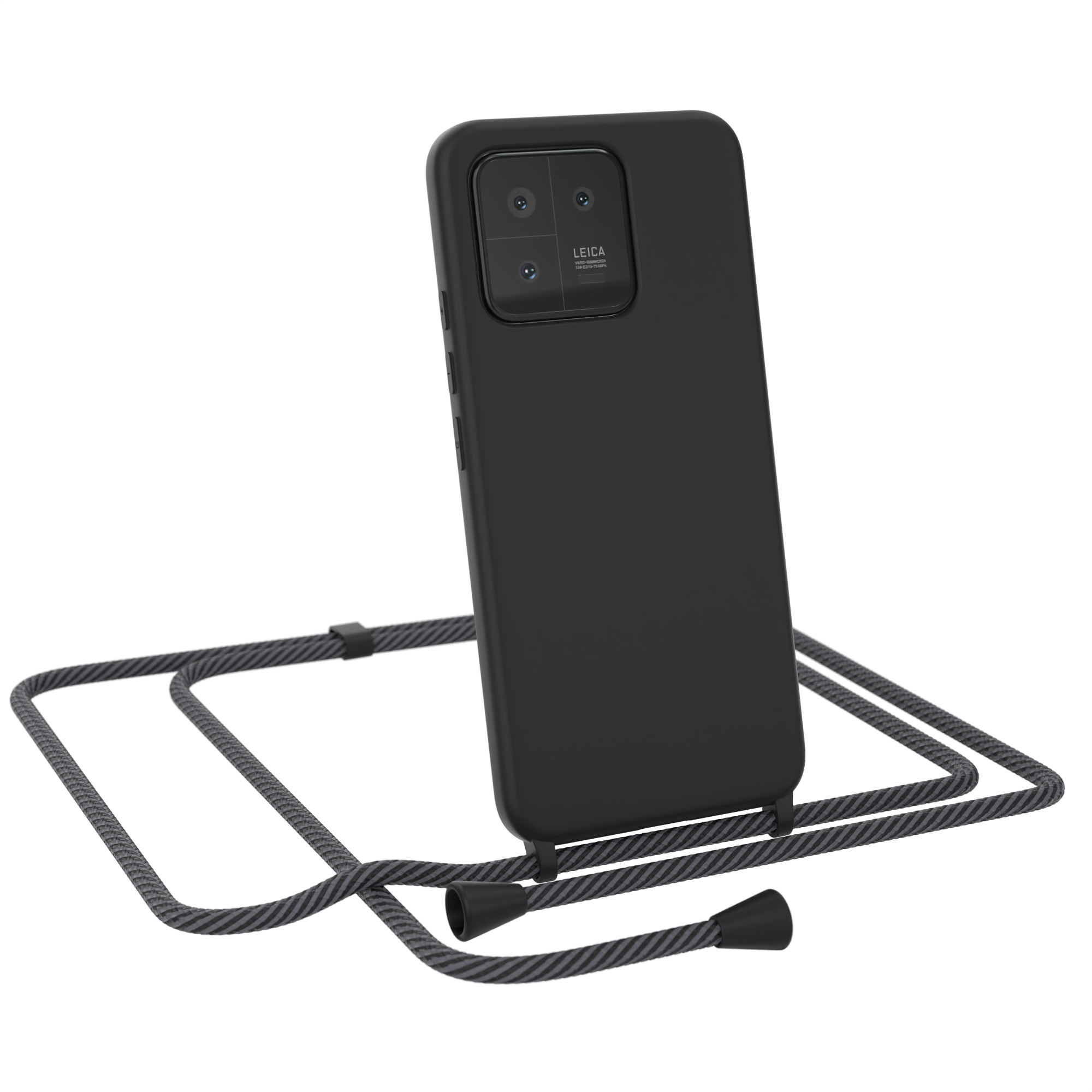 Color Grau Umhängetasche, Full / EAZY Xiaomi, Silikonhülle, CASE 13, Schwarz Handykette