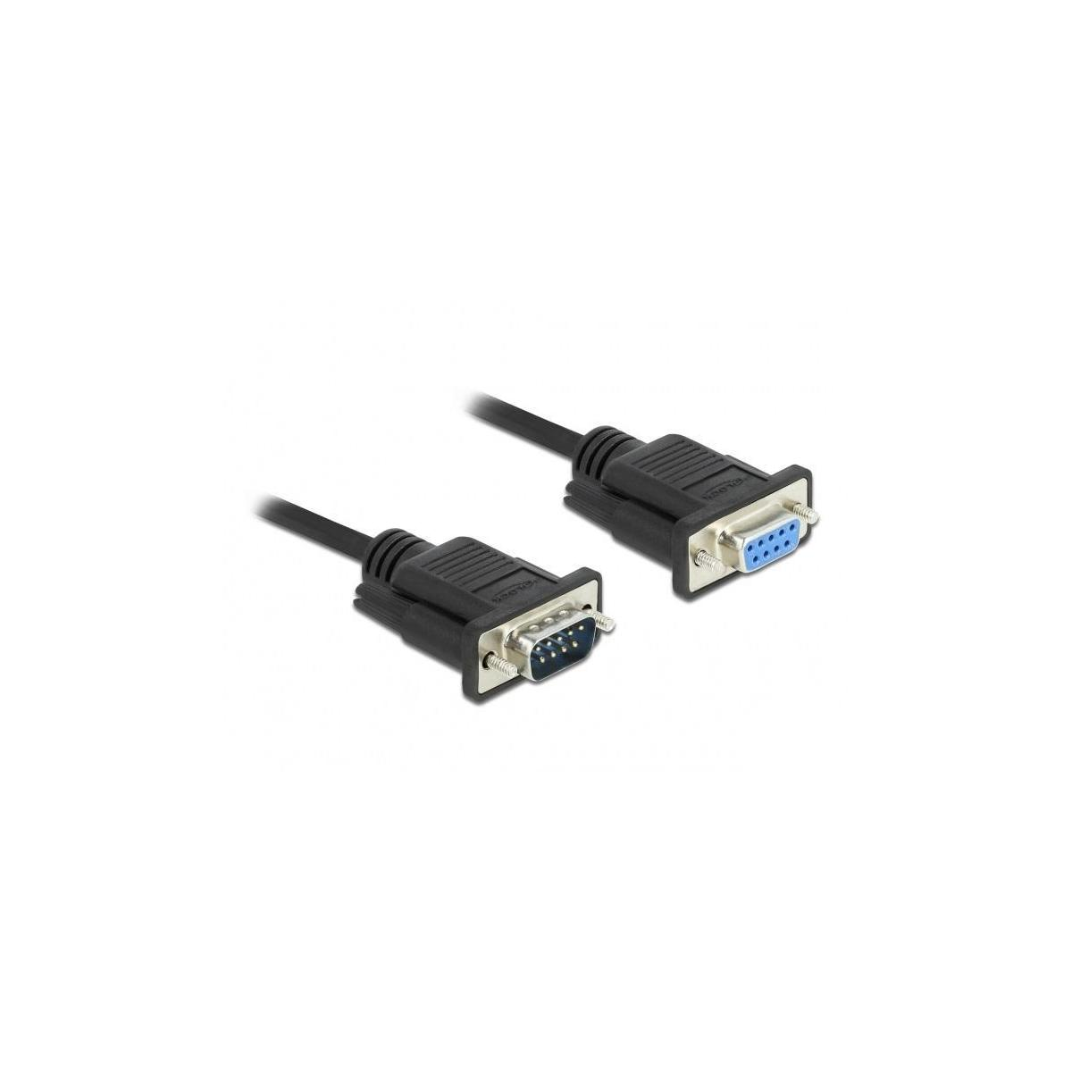 Due connettori DB9 neri. Sono mostrati su sfondo bianco.