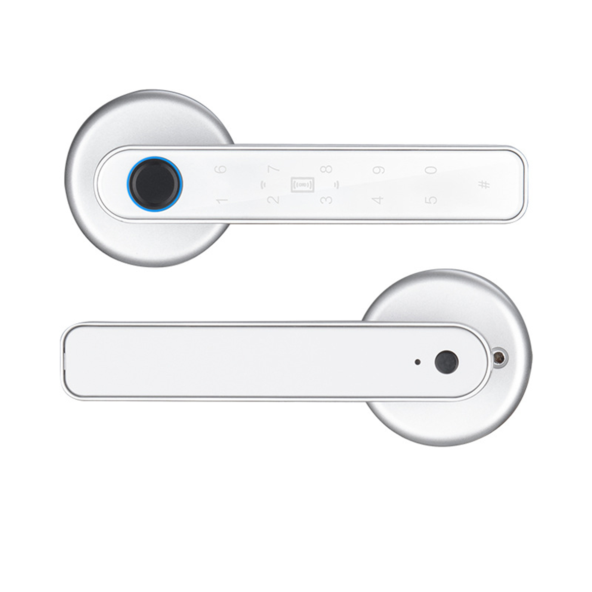 Bluetooth für Zimmertür Smart Büro Fingerprint Handy Lock Unlock Smarte BYTELIKE Türschloss Lock Einzeloperation, weiß Türschlösser,