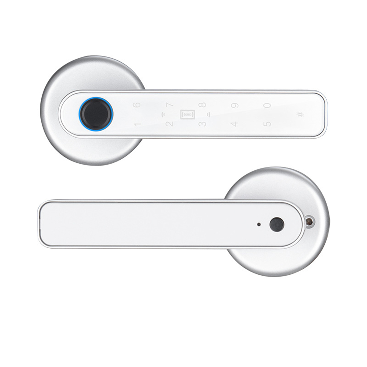 Büro Smarte Zimmertür Lock Bluetooth Lock Handy Smart Türschloss weiß Fingerprint für Unlock Einzeloperation, BYTELIKE Türschlösser,