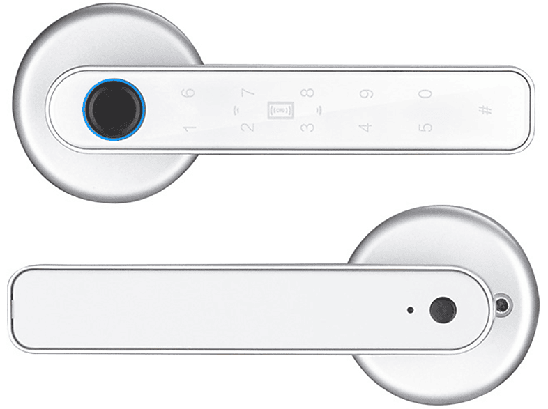 BYTELIKE Türschloss Smart Lock Bluetooth Fingerprint Lock Handy Unlock für Zimmertür Büro Smarte Türschlösser, Einzeloperation, weiß