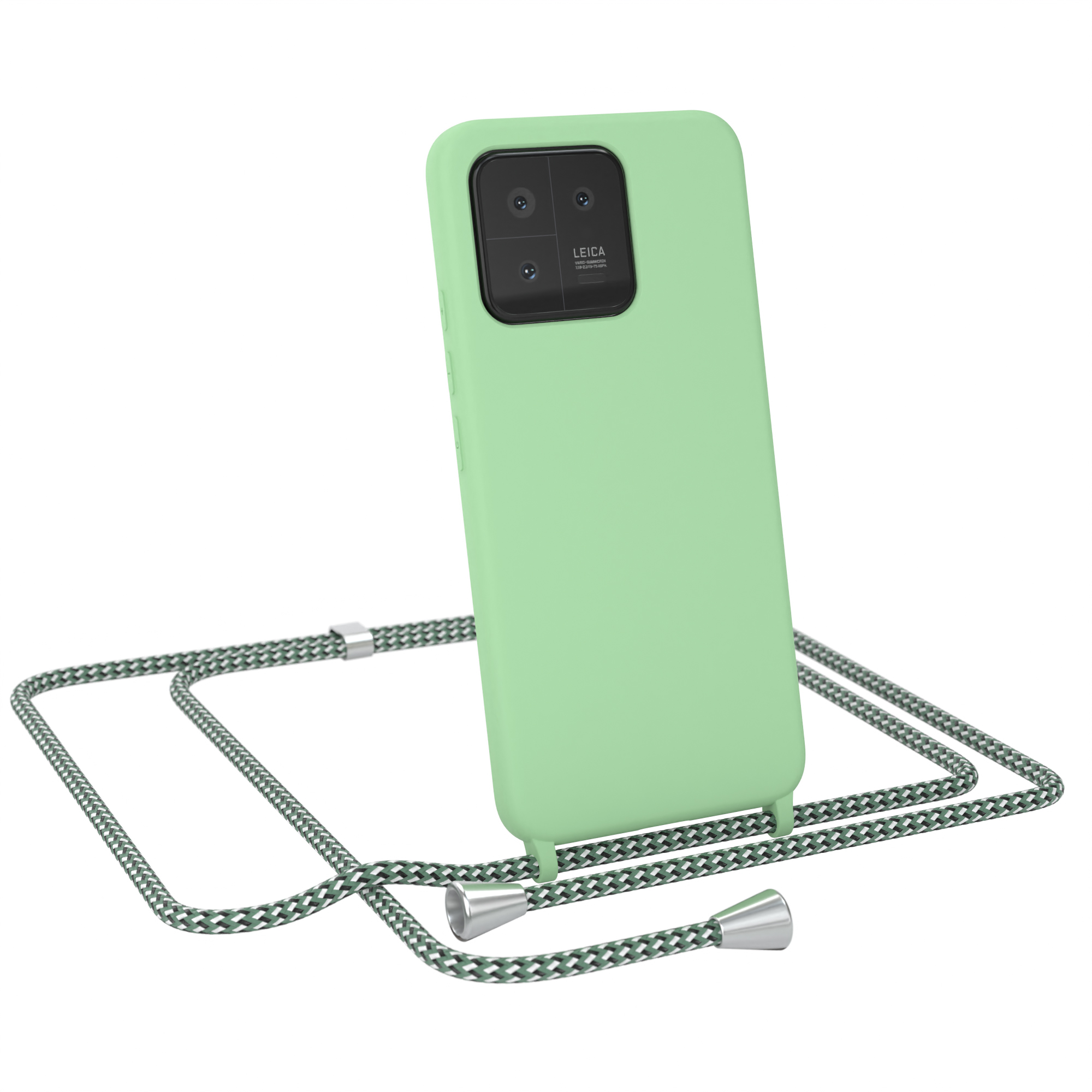 EAZY CASE Handykette Xiaomi, Full Color Grün Umhängetasche, Camouflage 13, Silikonhülle