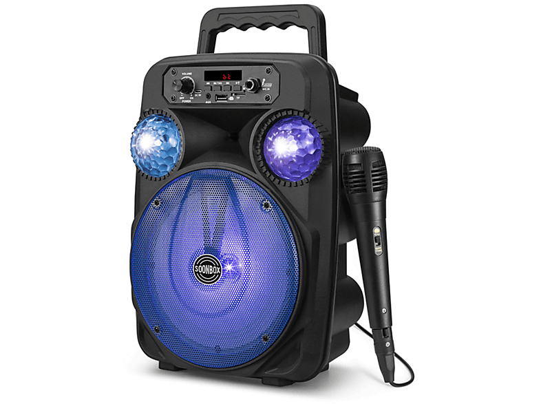 BYTELIKE Bluetooth-Lautsprecher Tragbar Beleuchtet Drahtlos Lauter Bass Plug-in Klein Audio Bluetooth Lautsprecher (blau)