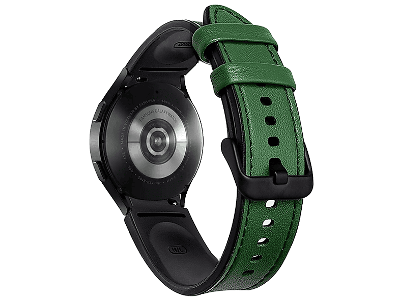 6 Armband, 40 Dunkel Samsung, / 42 Kunstleder / 5 mm, / Grün Classic / Ersatzarmband, 5 4 Galaxy Design WIGENTO 47 45mm / Watch Pro 44 4 / 46 Watch 43 mm Watch 6 mm