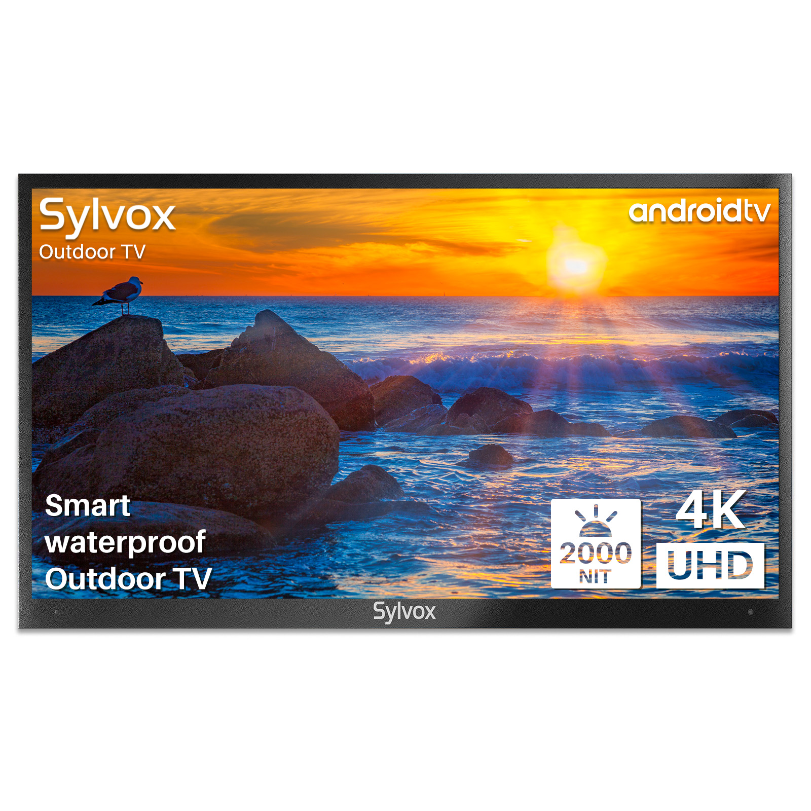 SYLVOX Pool Zoll LED 4K, Outdoor TV) cm, Zoll OT65A2KEGE-EU TV SMART pro 165,1 65 (Flat, TV 65 / HDR