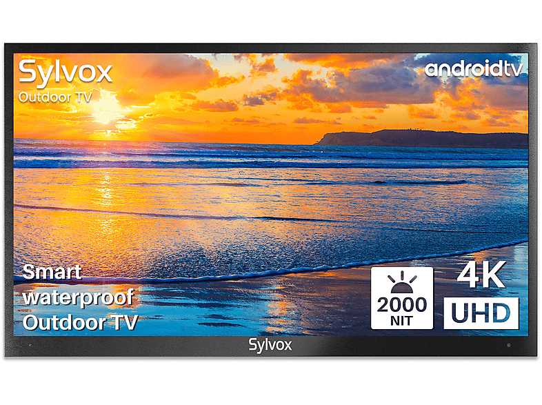 Zoll (Flat, HDR Smart / Outdoor OT55A2KEGE-EU Pool Pro SMART TV) SYLVOX Zoll 139,7 2000nit TV LED 55 4K, TV 55 cm,
