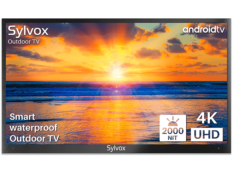 Pool 43 TV HDR cm, Zoll SMART / Outdoor TV) TV 2000nit (Flat, 109,2 Zoll SYLVOX Pro 43 OT43A2KEGE-EU 4K,
