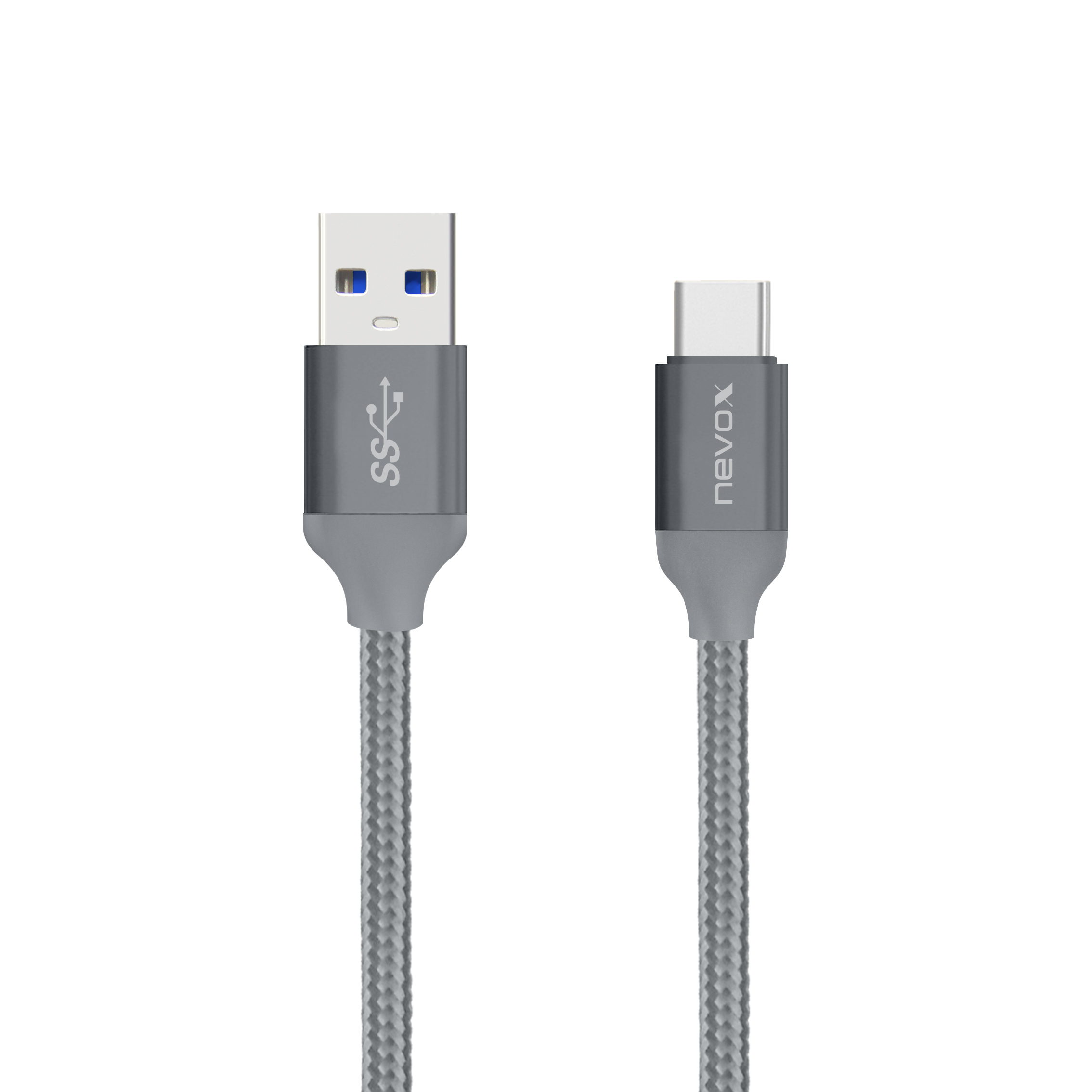 Nylon zu NEVOX & C 2m Adapter USB USB-Type 3.0 Kabel Kabel